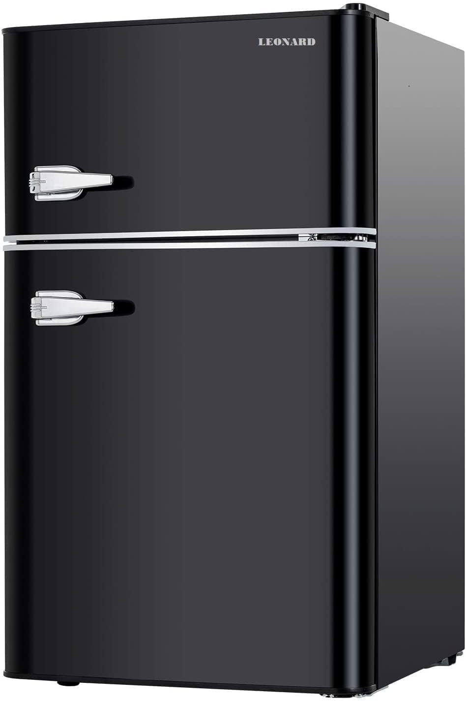 LEONARD USA 122 L Inverter Wine Chiller l Wine Cooler l Separate Deep Freezer Compartment l LED Interior Light l Temperature Control (Based on American Technology) (Black, Double Door)
