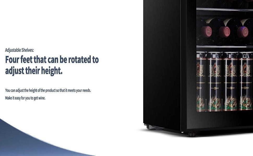 Danby USA 55 L Inverter Wine Chiller l Wine Cooler l Touch Control l LED Interior Light l Toughened Glass Door with UV-Protection (Black)