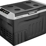 LEONARD LEONARD USA Car Fridge Cooler Freezer 35 L With Compressor, Vehicle Refrigerator With 12/24V DC 110-240V AC For Indian Cars, SUV, RV, Camping, Outdoor (Black) (Based On American Technology)